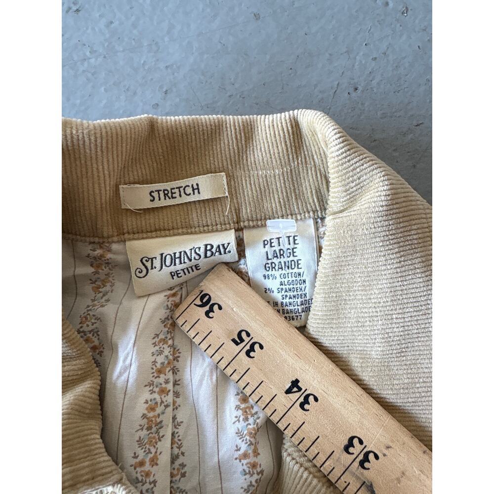 Vintage St. John's Bay Tan Khaki Cotton Stretch Blazer Western Revival LP Y2K - Picture 3 of 5